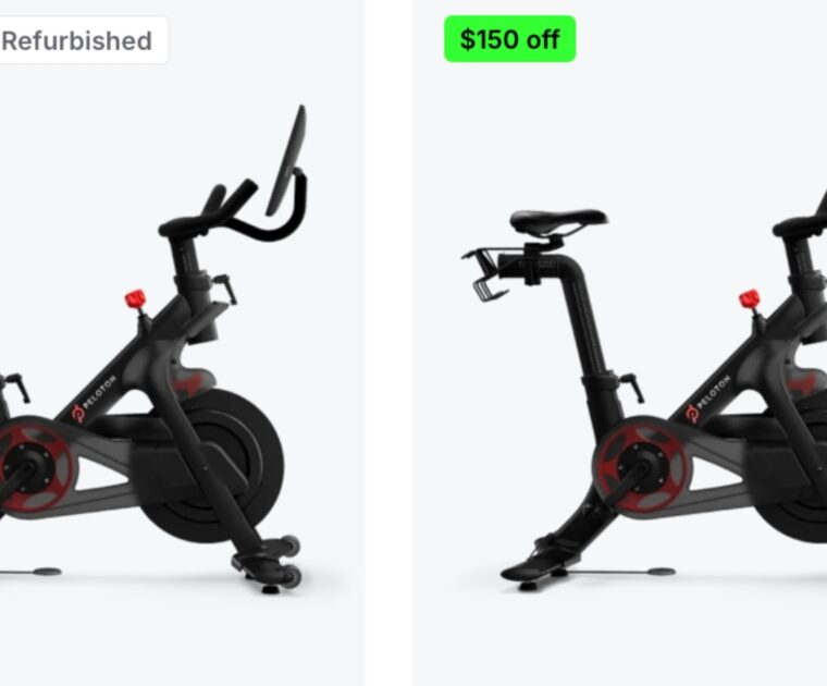 Refurbished Bike on Peloton's deals page for $845.