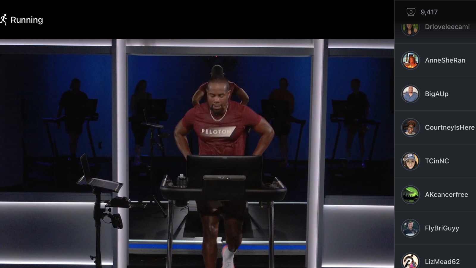 9,420 people on Peloton's Turkey Burn Run with Alex Toussaint in 2024.