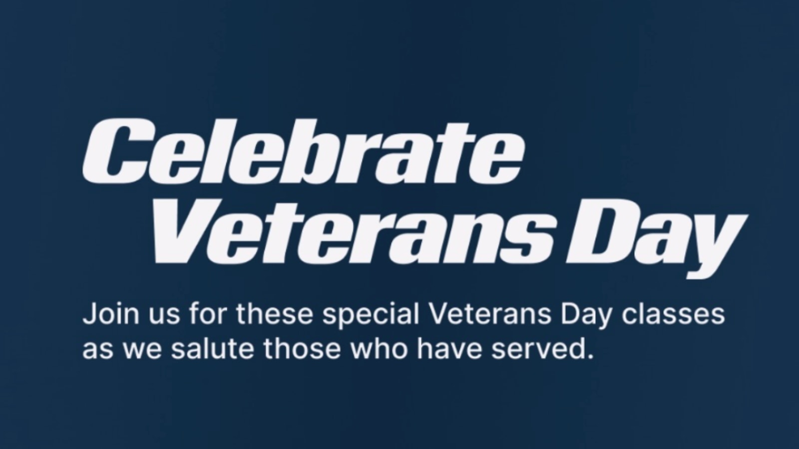 Peloton's 2024 Veterans Day classes.