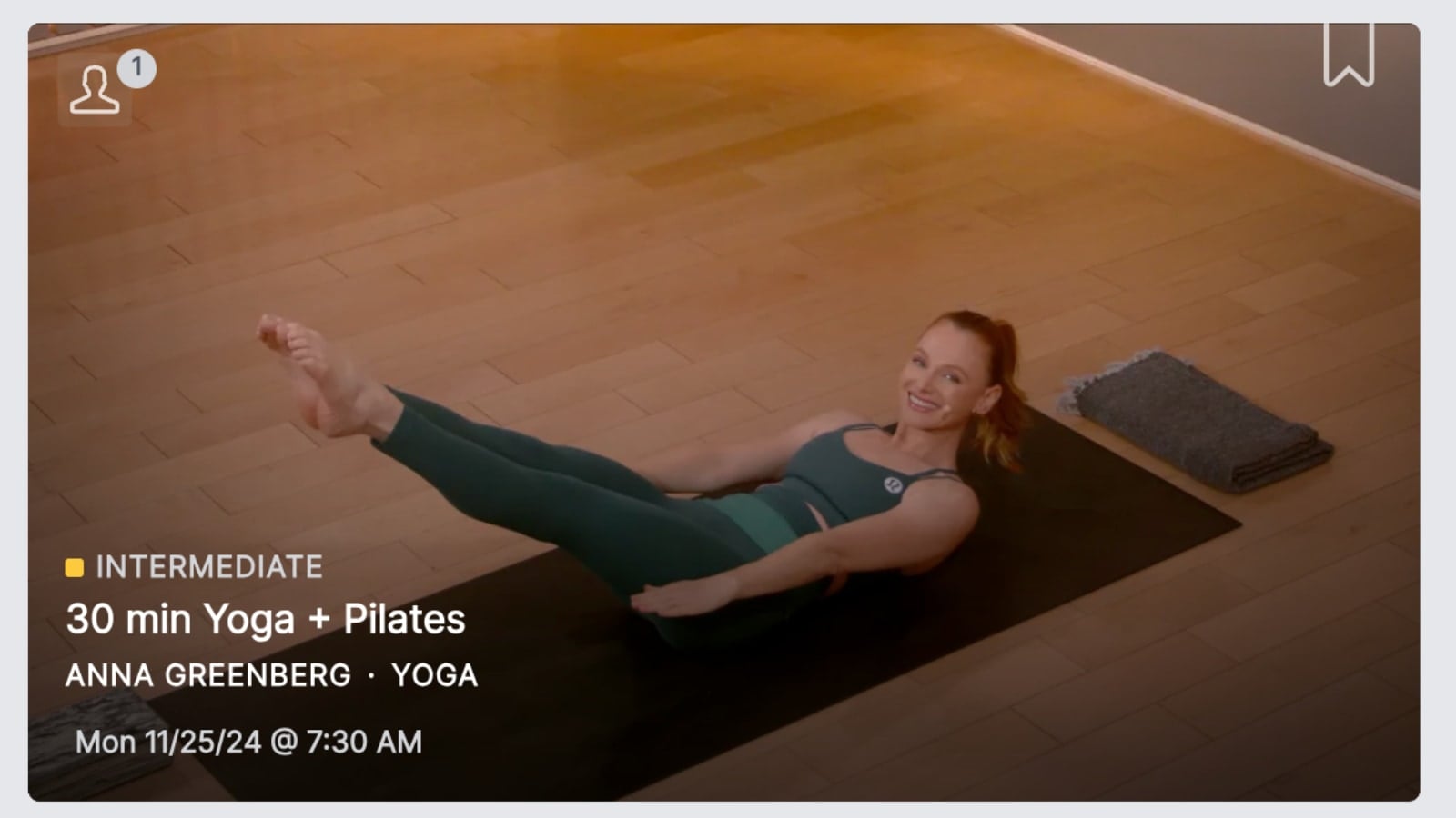 Yoga + pilates classes in on-demand library.