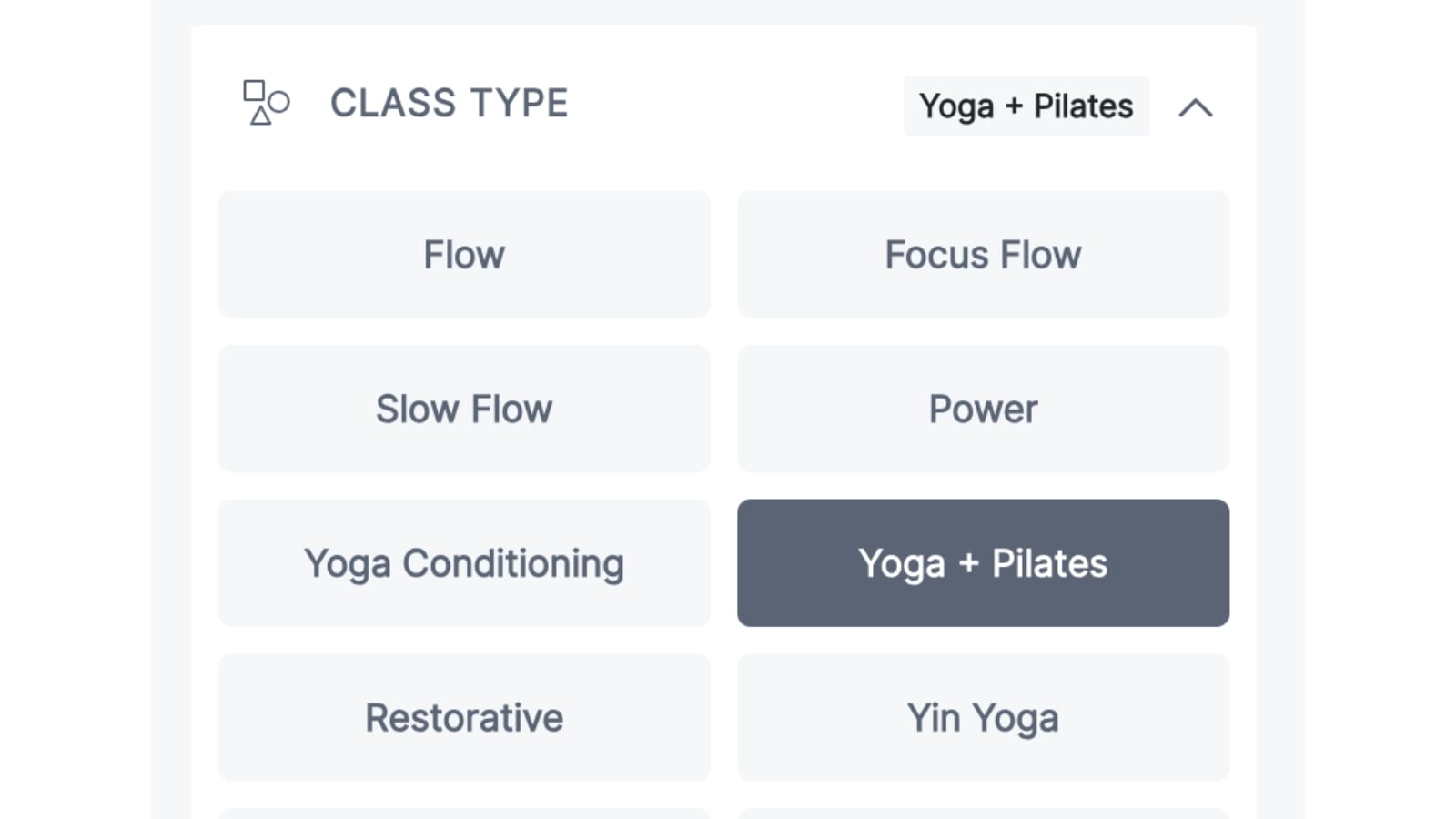 New Yoga + Pilates filter in Peloton on-demand library.