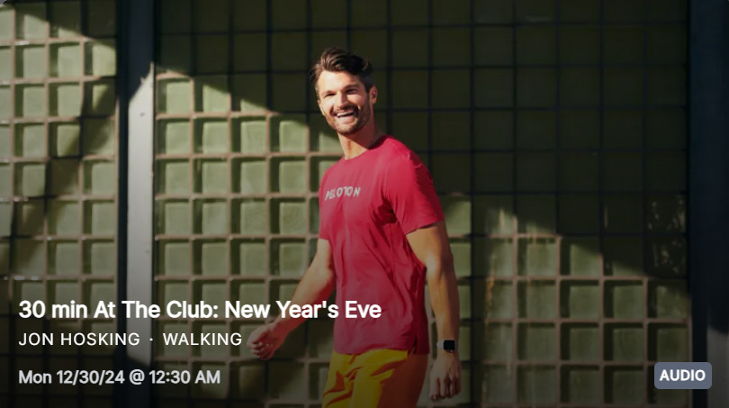 Jon Hosking's 30 minute At The Club: New Year's Eve outdoor Walk + Run