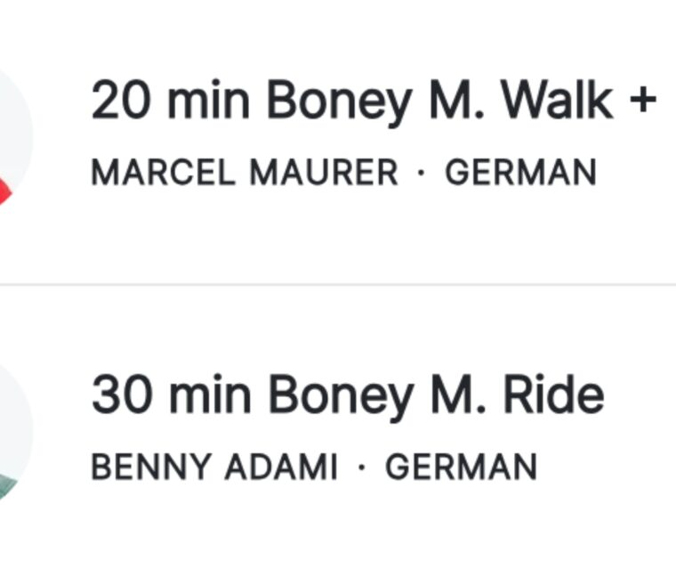 Peloton's Boney M. artist series classes.