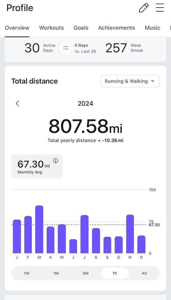 Changing from Cycling to Running & Walking in Peloton App for Total Distance feature.