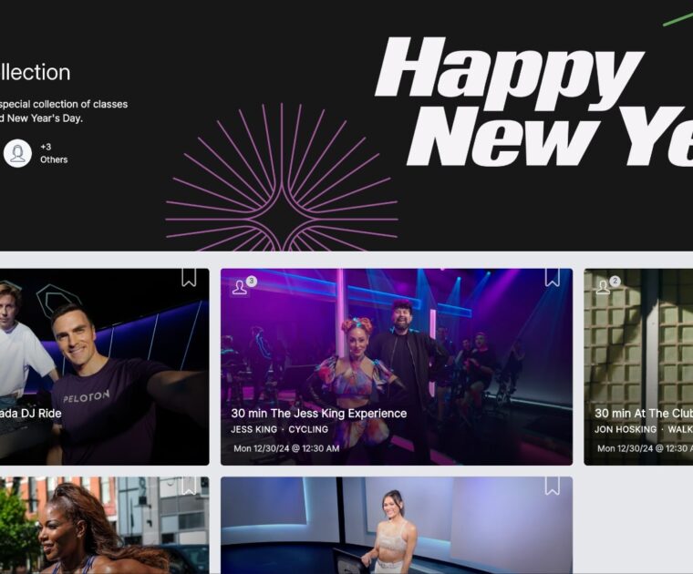 Peloton's Happy New Year classes & collection.