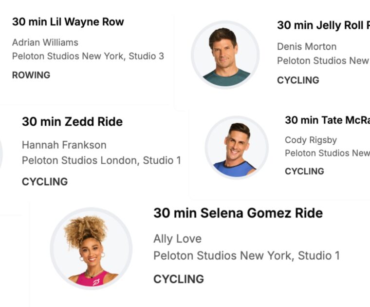 Peloton’s January 2025 artist series classes with Zedd, Lil Wayne, Jelly Roll, Tate McRae, and Selena Gomez.