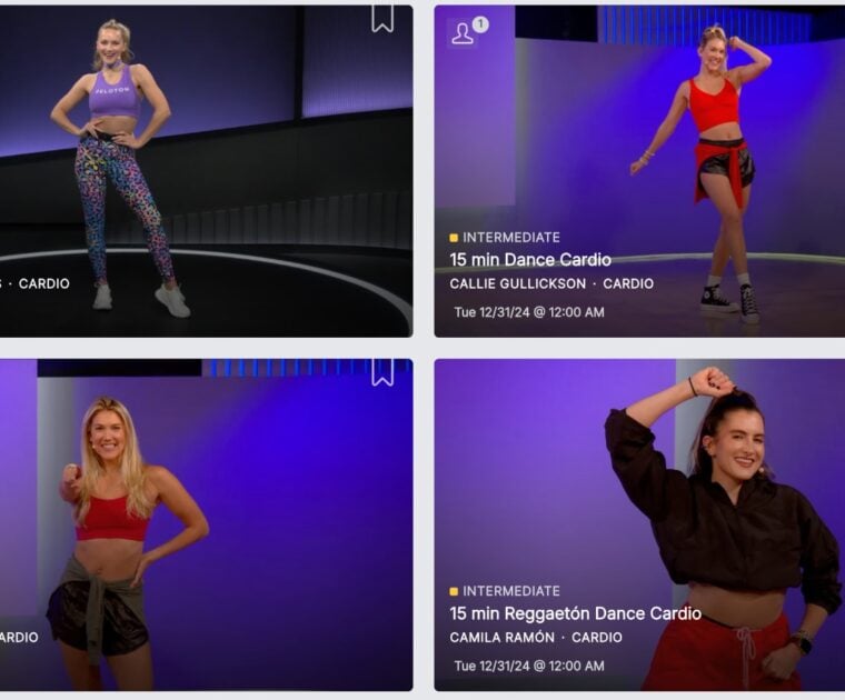 Peloton's newest Dance Cardio classes from 12/31/24