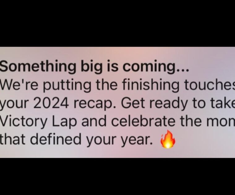 Peloton teases their 2024 Year In Review summary.