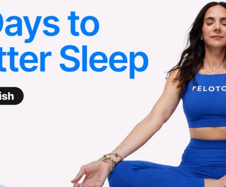 The "7 Days To Better Sleep" program in Spanish by Mariana Fernandez on Peloton.