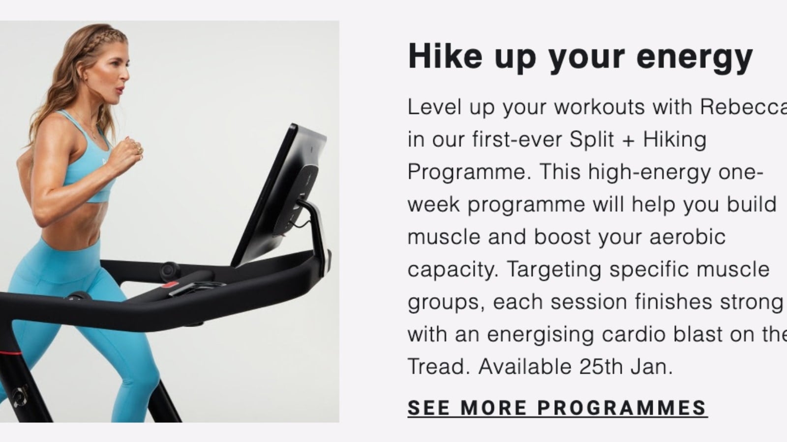 New Split+ program with Rebecca Kennedy on Peloton in January.