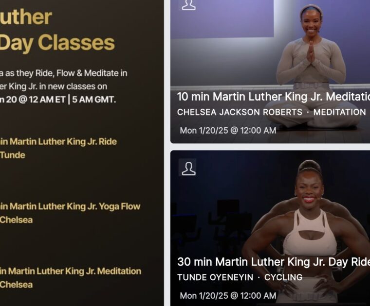 Peloton's Martin Luther King Jr. Day classes for 2025.