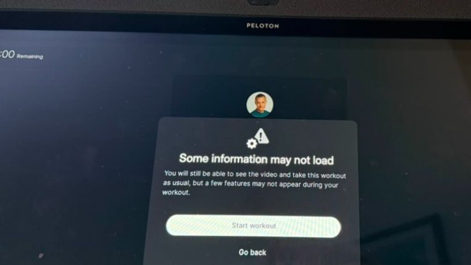 Peloton bug on January 18, 2025.