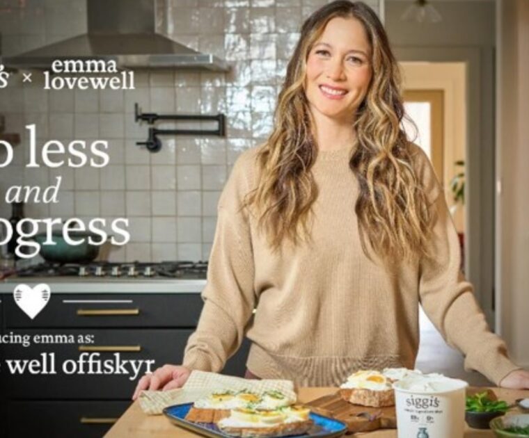 siggi’s yogurt brand announced Emma Lovewell as Chief Live Well Offiskyr for 2025