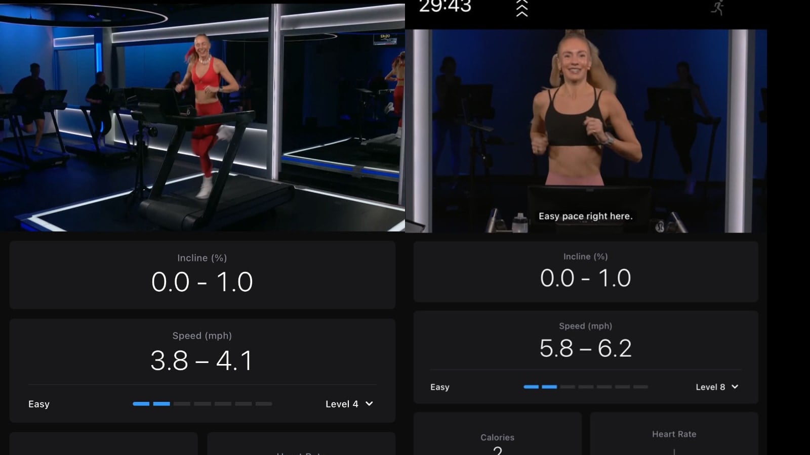 You can see how the speed range changes based on the difficulty level you've seen. Level 4 on left, Level 8 on right.