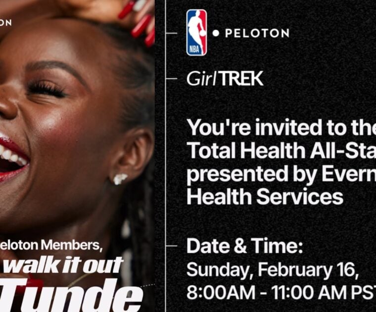 @PelotonStudios Instagram Story announcing Bay Area event with Tunde Oyeneyin.