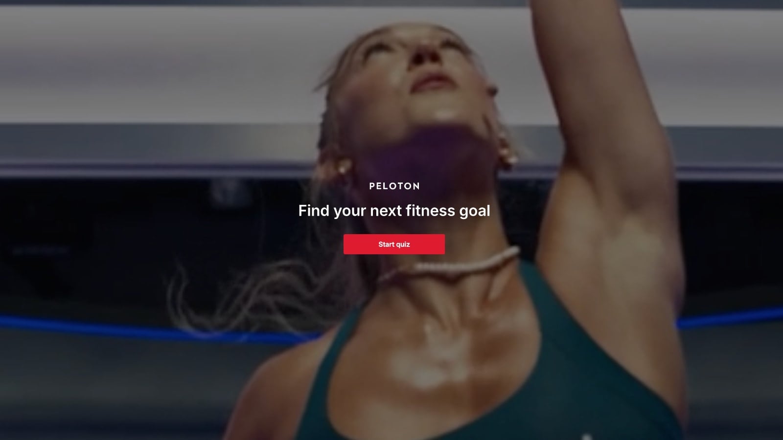 Peloton "Find Your Fitness Goal" Quiz