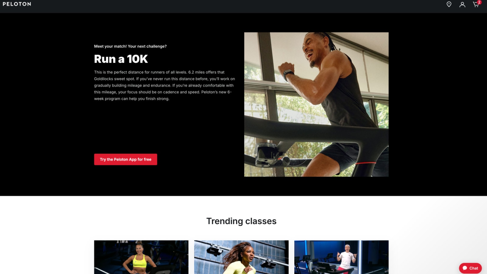 Peloton "Find Your Fitness Goal" Quiz