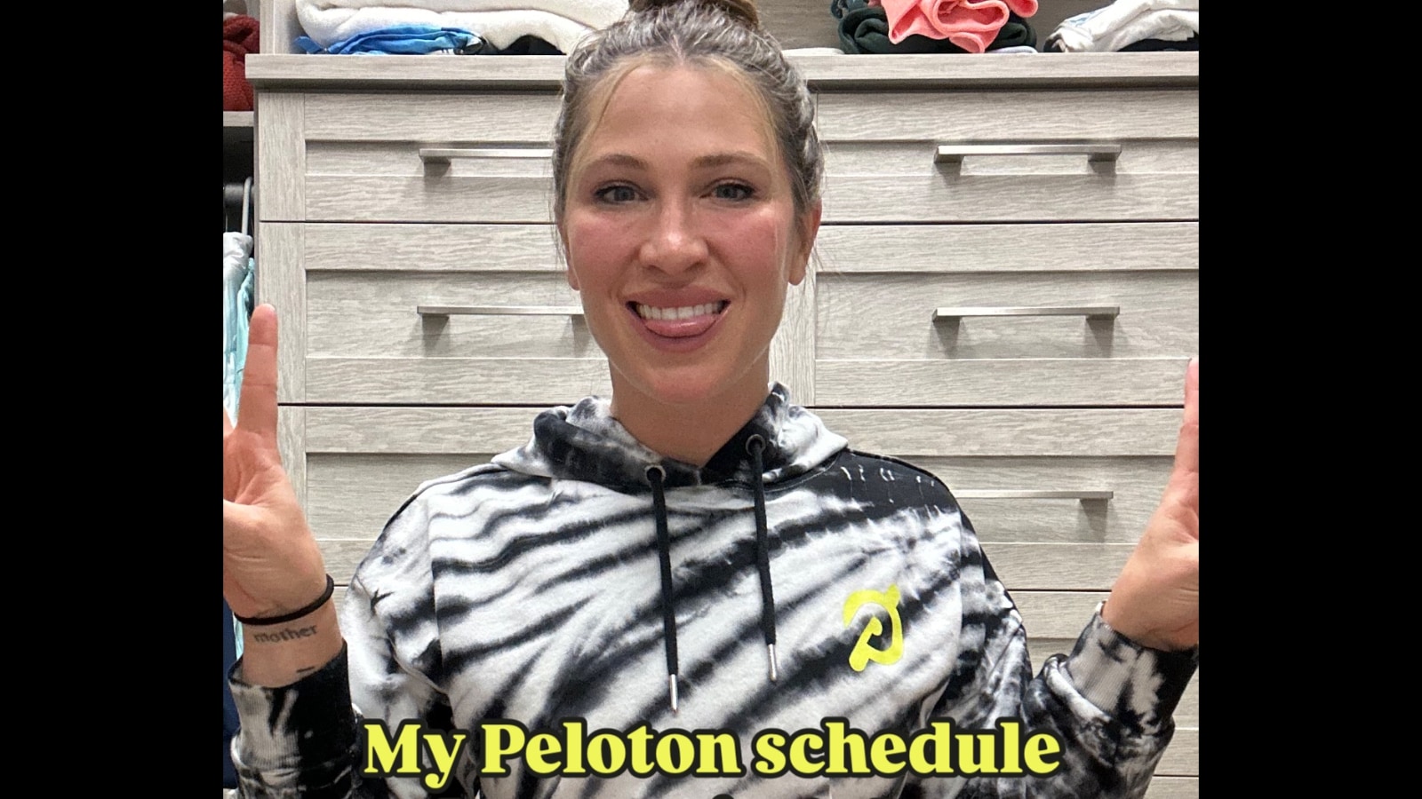 Selena Samuela's Instagram post explaining new teaching schedule.