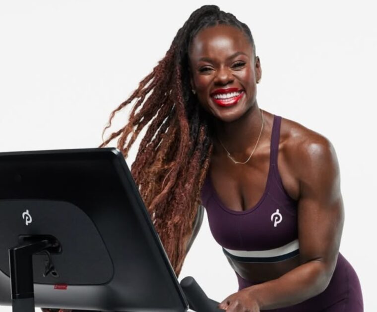 Tunde will teach a 30 min. New Tracks Ride this week. Image credit Peloton social media.