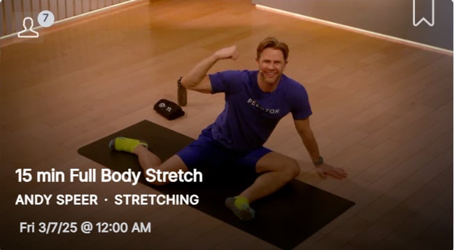 Andy Speer's Full Body Stretch from March 7, 2025.