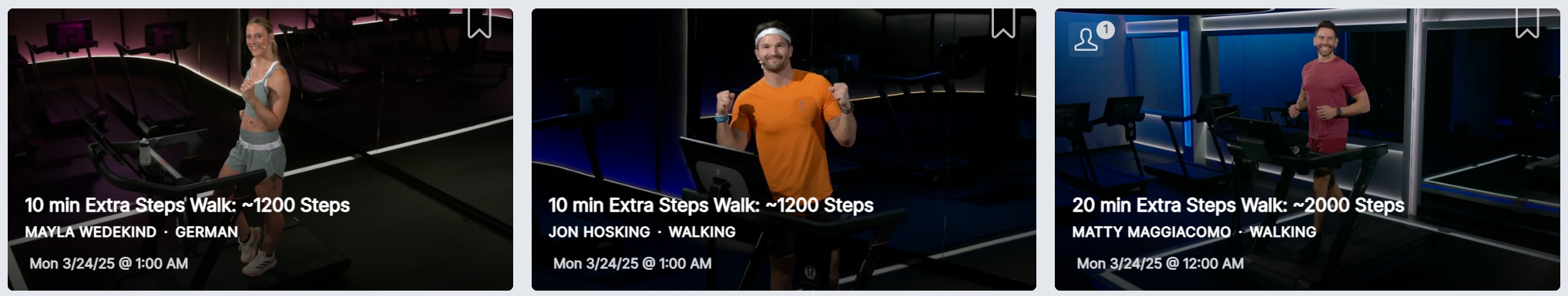 The latest Extra Steps classes from March 24, 2025