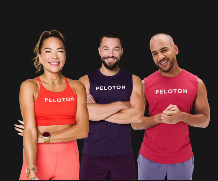 Peloton instructors Susie Chan, Erik Jäger, and Jeffrey McEachern