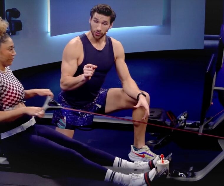 Form Fixer rowing classes on Peloton (Alex Karwoski & Ally Love in this class).