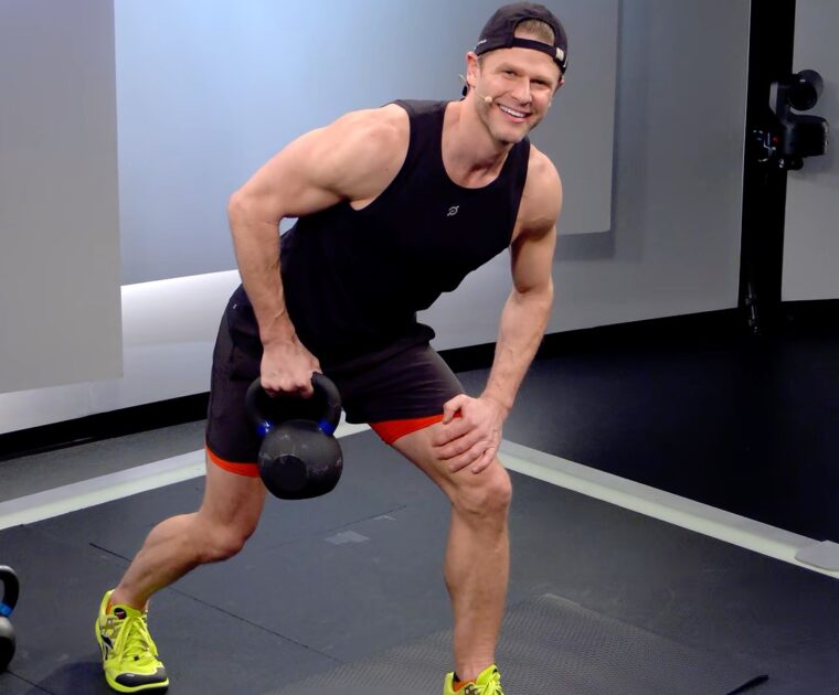 An Andy Speer Kettlebell class on Peloton.