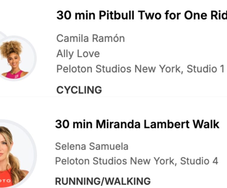 Peloton’s April 2025 artist series classes with Miranda Lambert and Pitbull