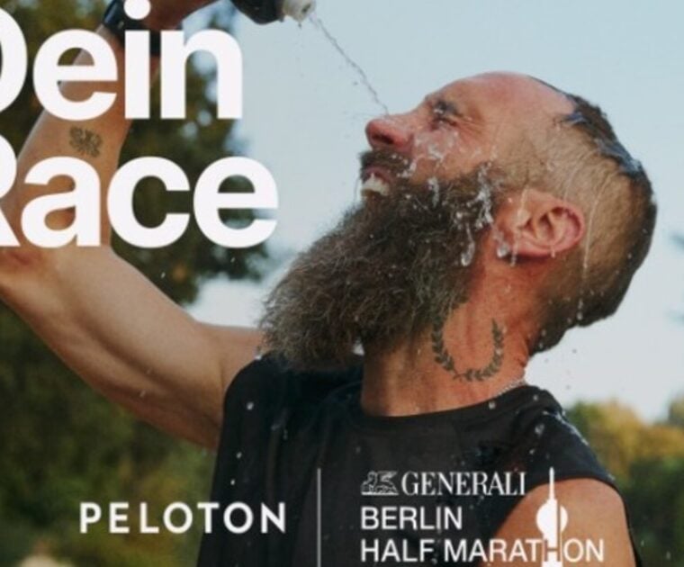 @OnePeloton Instagram post announcing 2025 partnership with the Berlin Half Marathon.