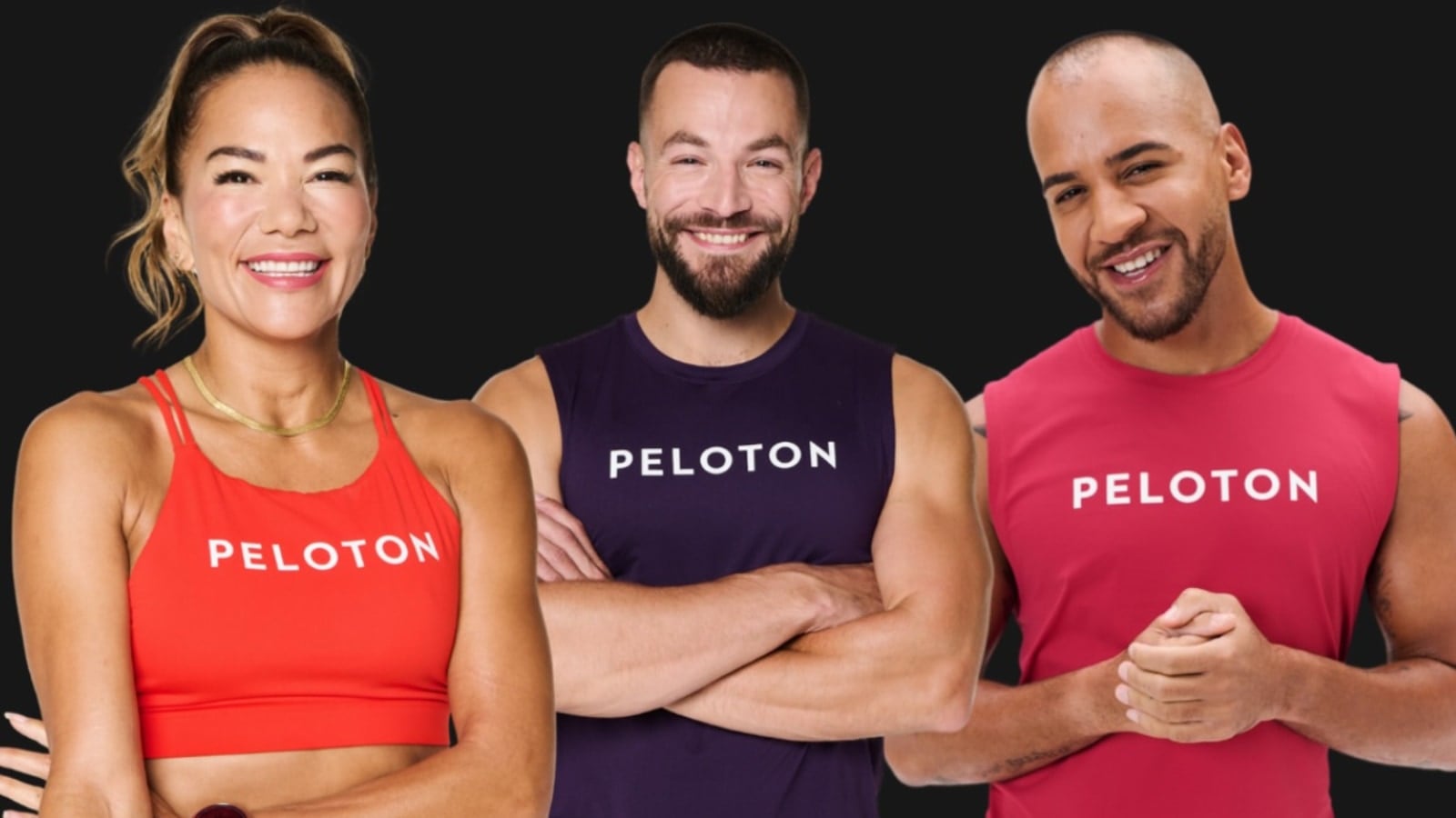 Peloton instructors Susie Chan, Erik Jager, and Jeffrey McEachern.