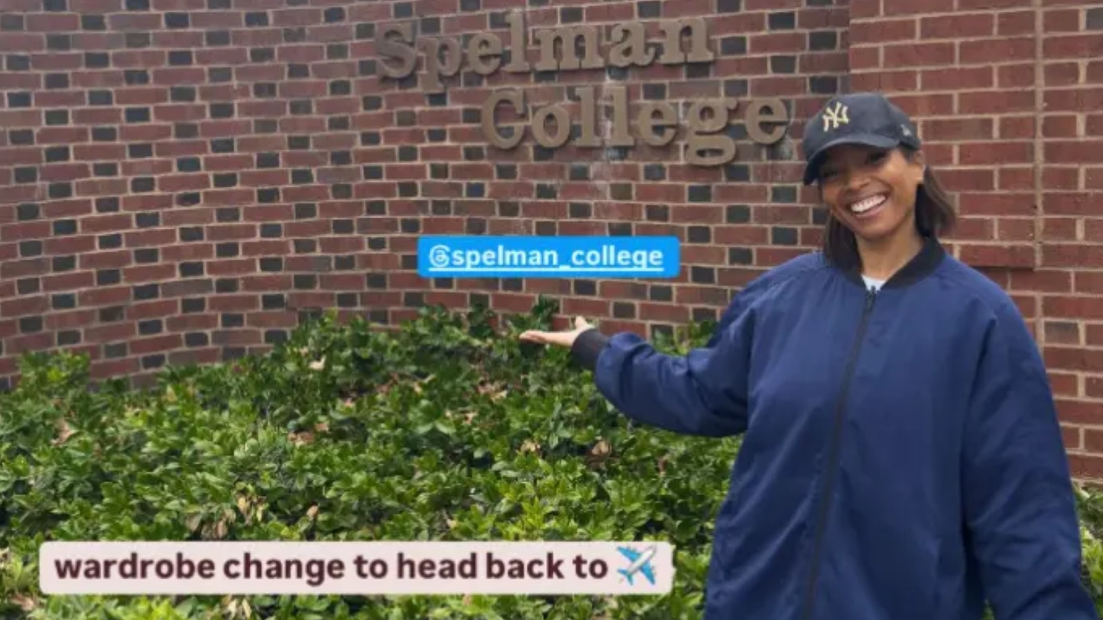 Chelsea Jackson Roberts' Instagram Story regarding Spelman College x The Steve Fund event.
