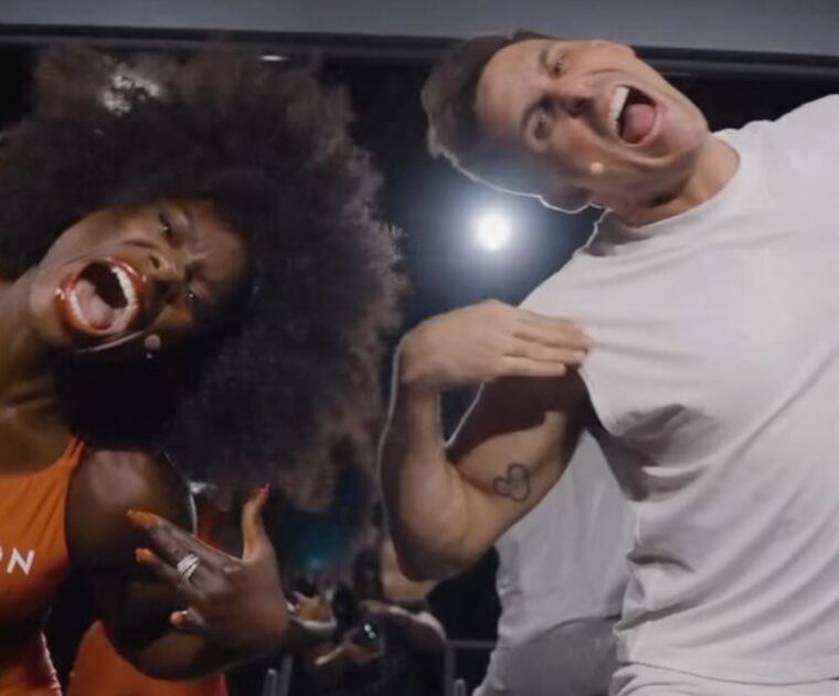 Cody Rigsby & Tunde Oyeneyin teaser for the Lady Gaga Peloton classes.
