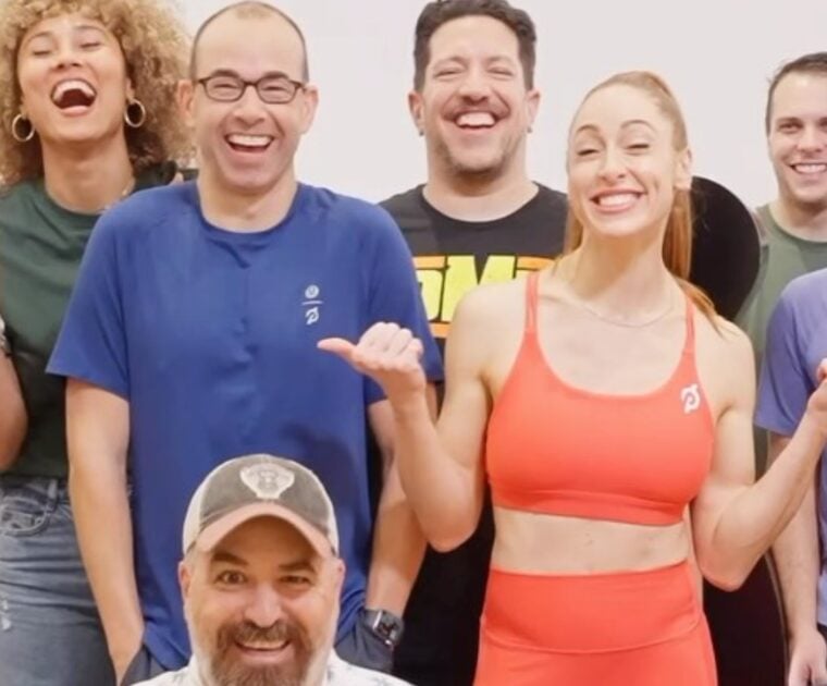 Peloton Instagram post announcing feature on upcoming "Impractical Jokers" episode.