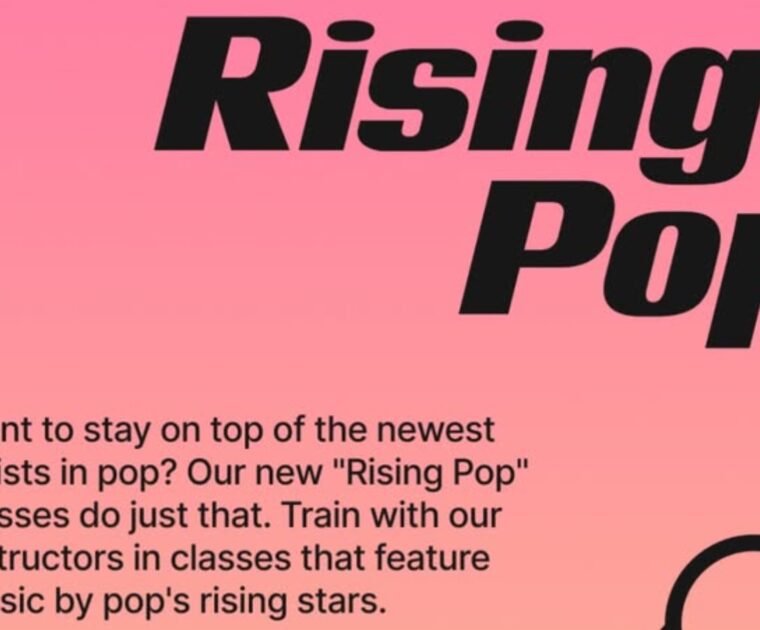 Peloton Rising Pop classes.