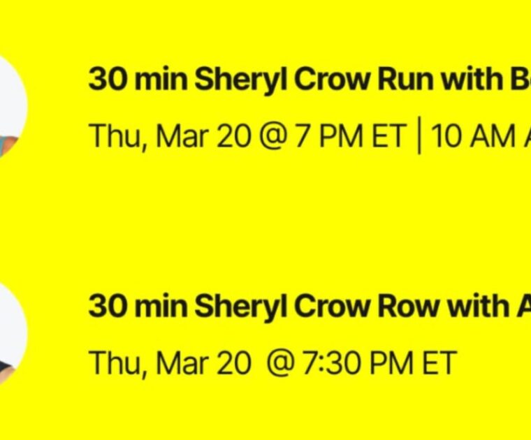 Peloton's Sheryl Crow classes.