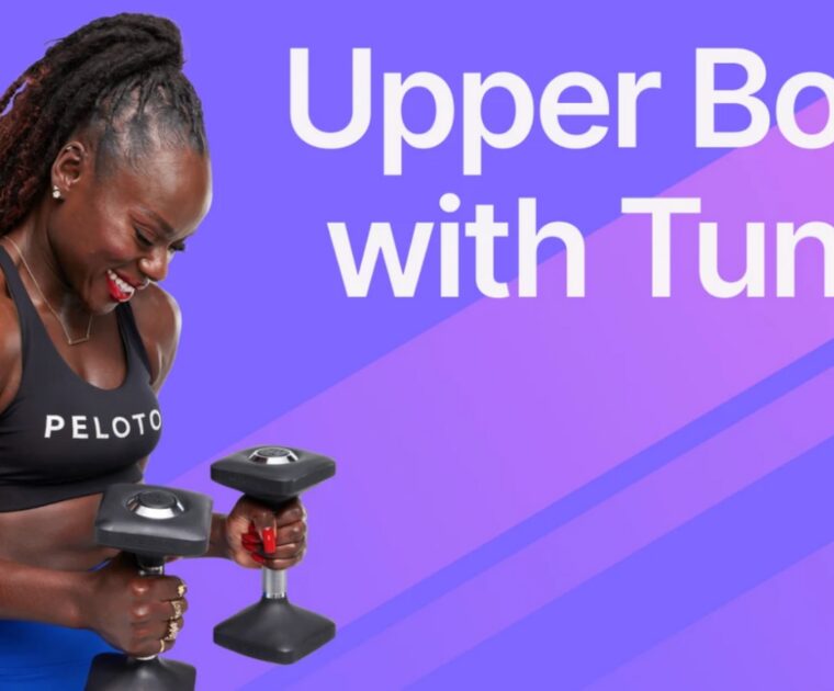 Upper Body strength with Tunde program on Peloton.