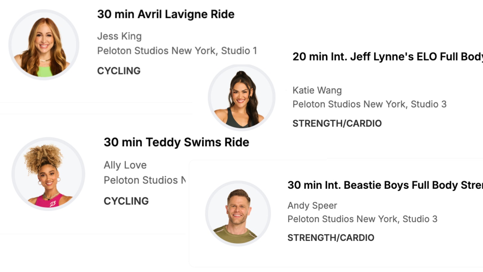 Peloton’s May 2025 artist series classes with Teddy Swims, Beastie Boys, Avril Lavigne, and Jeff Lynne’s ELO