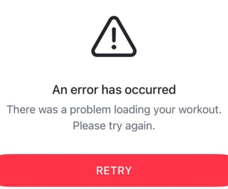 Peloton outage on April 8, 2025.