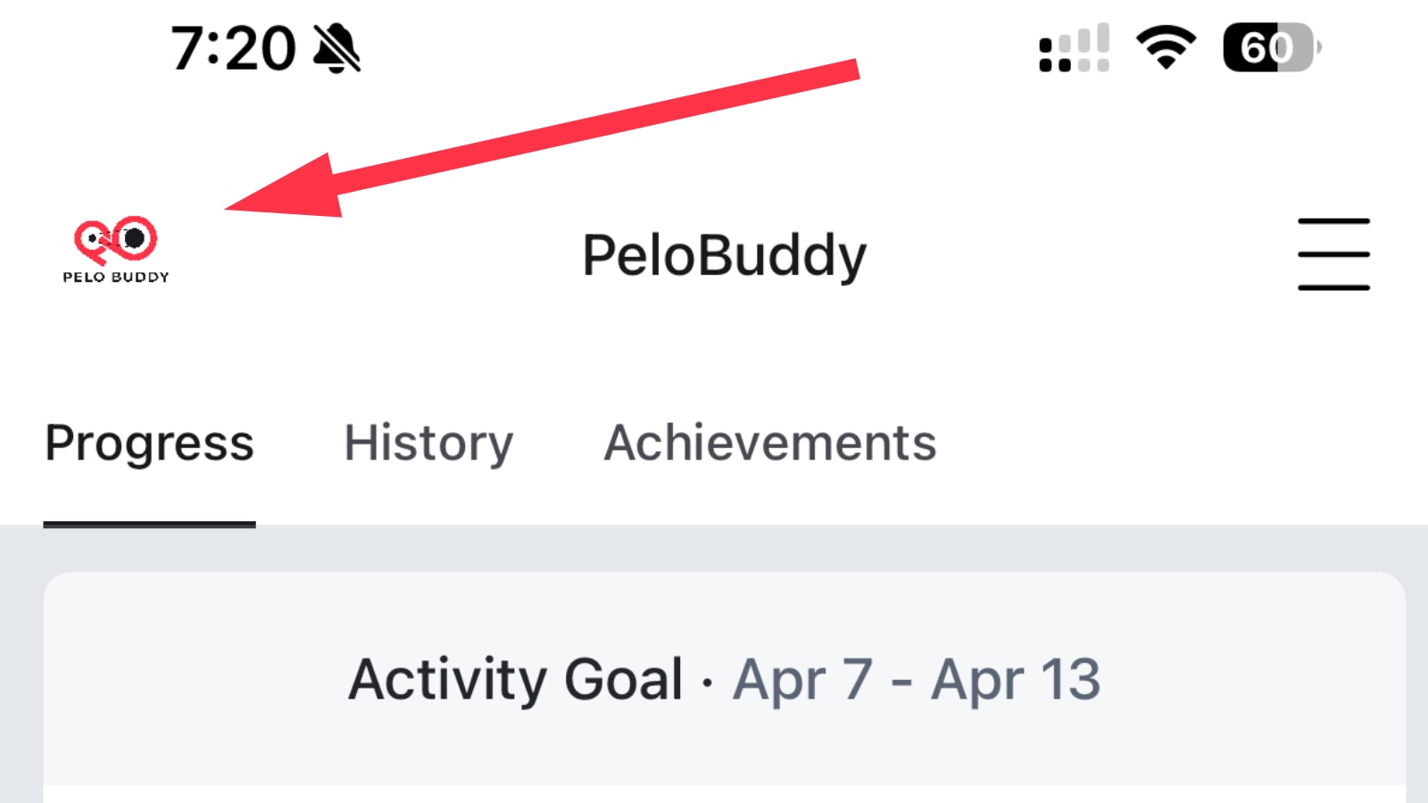 Press this from your Progress tab of your profile to get the popup with follower information & more.