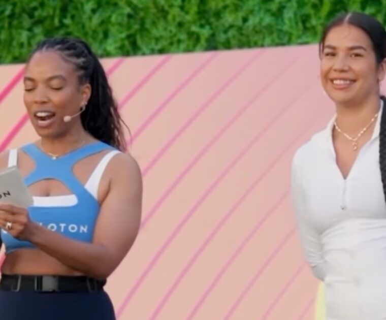 Peloton Instagram post announcing new series with Chelsea Jackson Roberts and Shayla Stonechild.