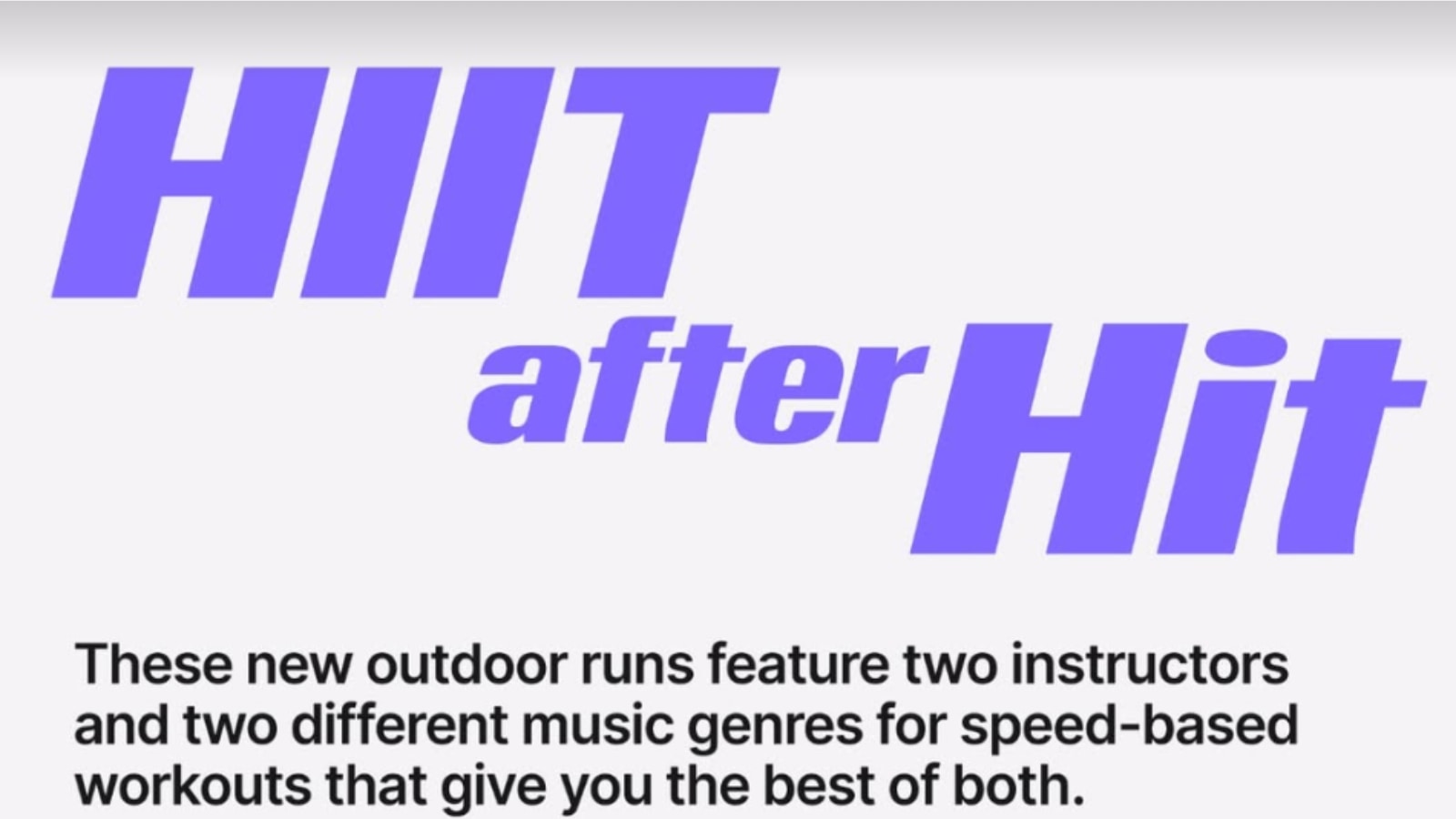 @PelotonStudios Instagram Story announcing HIIT after HIT classes. Image credit Peloton social media.
