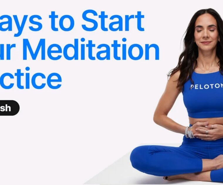 Peloton's Start a Meditation Practice in Spanish program with Mariana Fernandez.