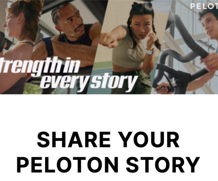 Peloton member story collection website
