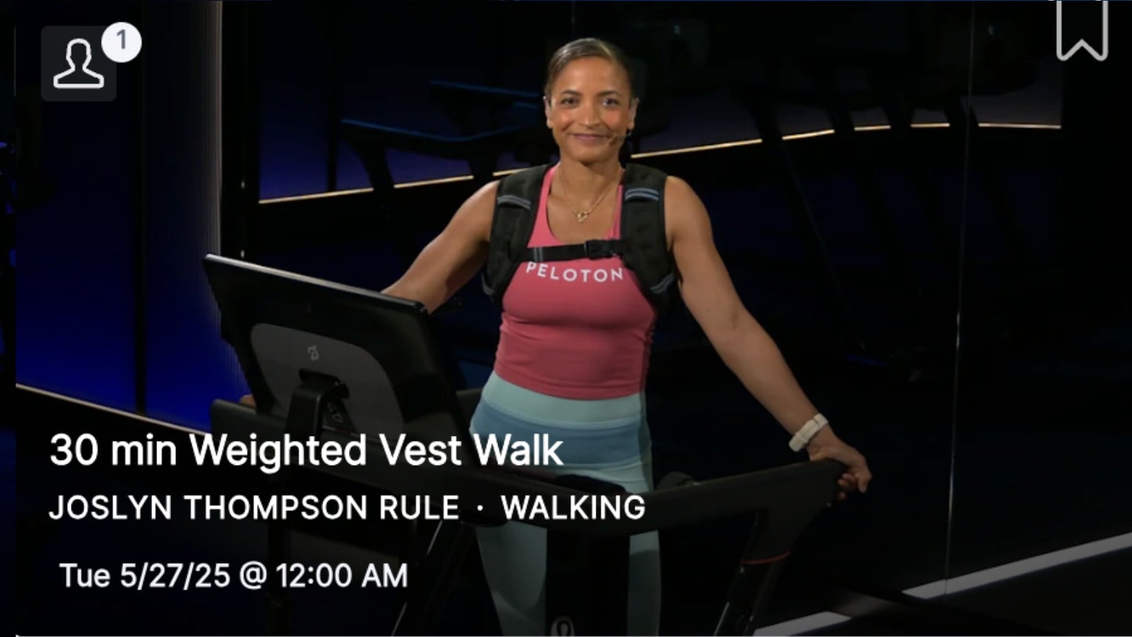 Peloton Weighted Vest hike with Joslyn Thompson Rule.