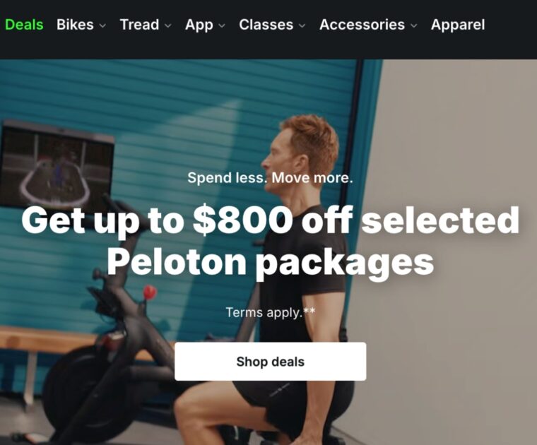 Sale on Peloton devices in Australia for June 2025.