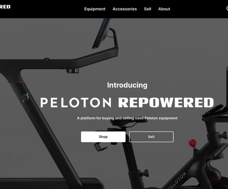 Peloton Repowered Website.