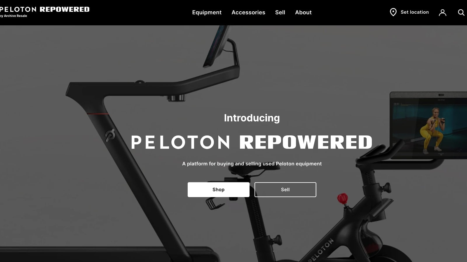 Peloton Repowered Website.