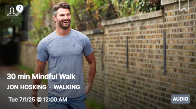 Jon Hosking's 30 minute Outdoor Mindful Walk from July 1, 2025