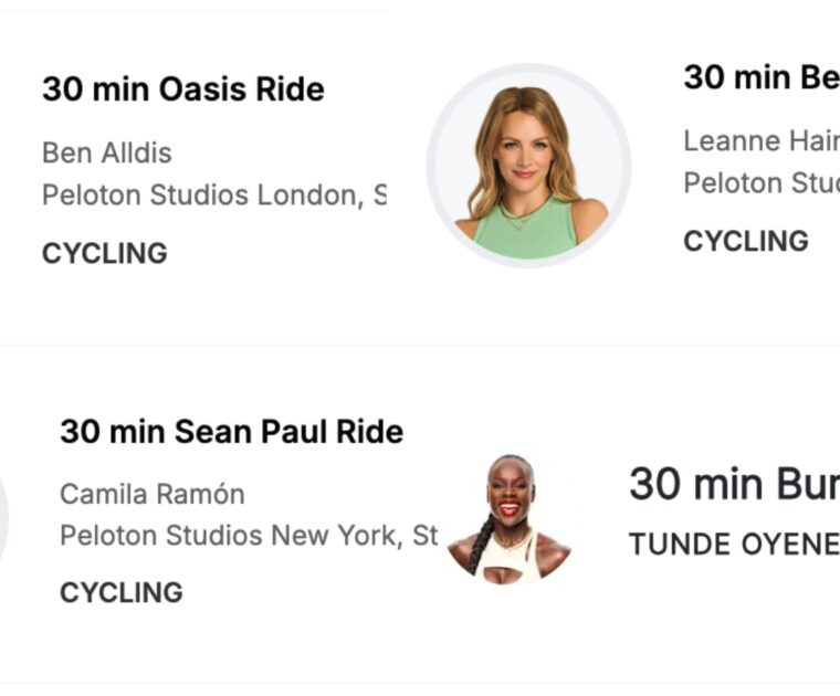 Peloton’s August 2025 artist series classes with Oasis, Sean Paul, Bee Gees, and Burna Boy.